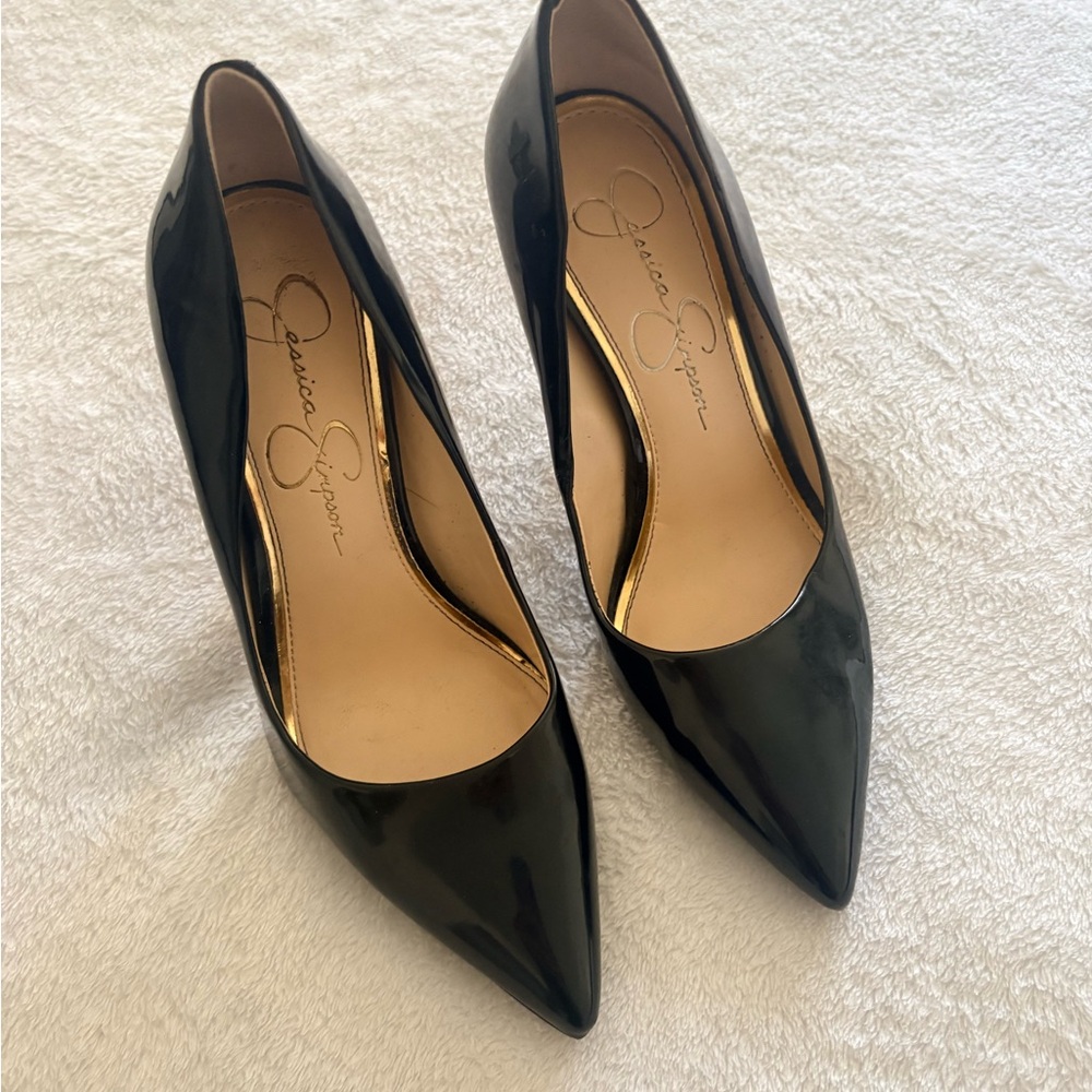 Jessica Simpson Black Patent Heels